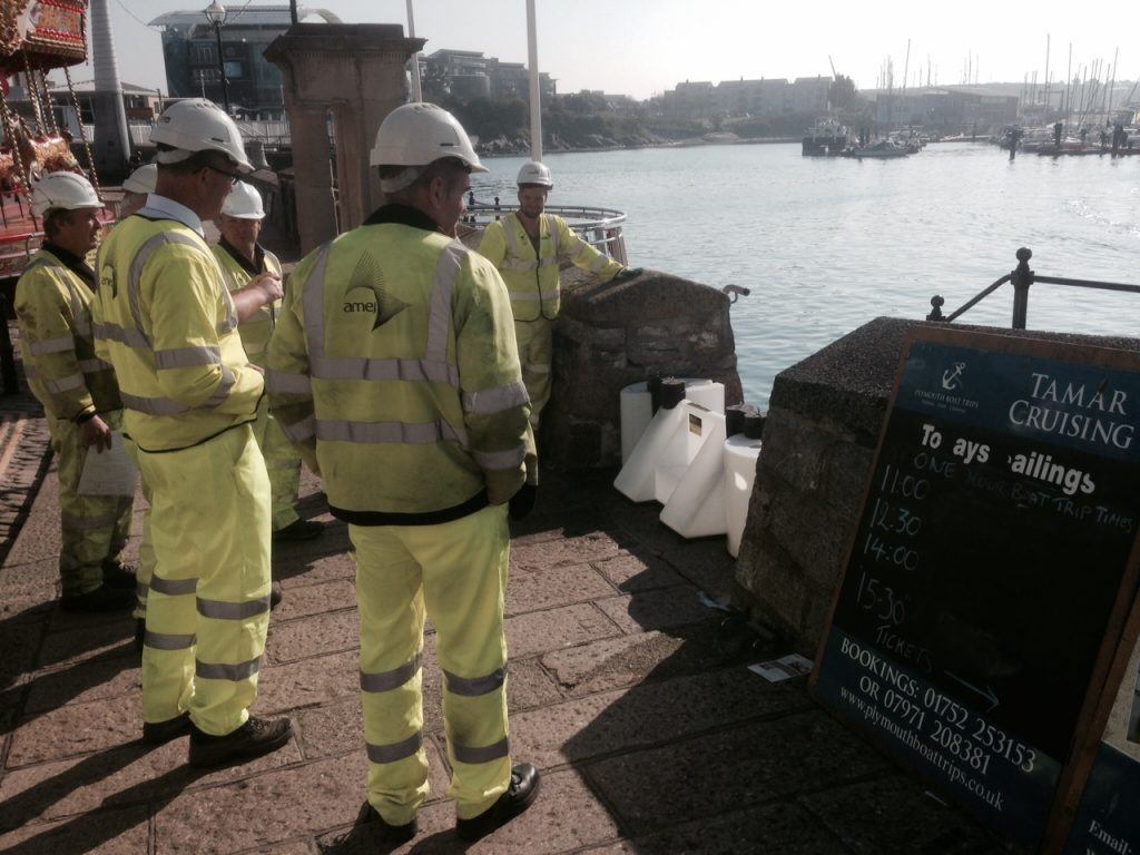 Flood defence mayflower steps floodstop