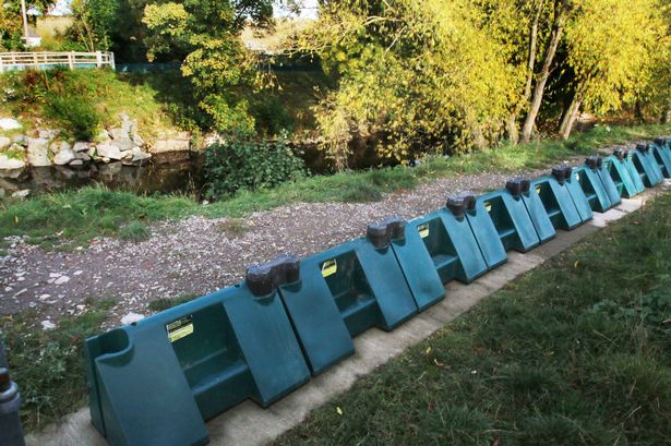 North Wales Flood Barrier in place