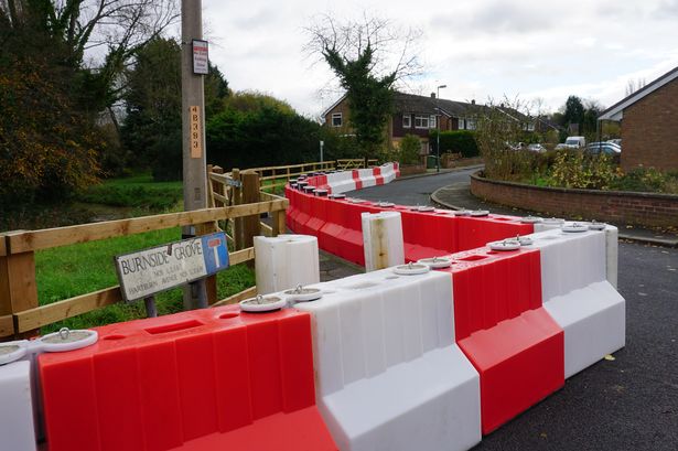 flood barriers in place