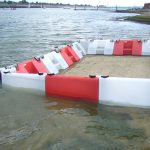 Flood barrier defences capable of holding back vast quantities of water