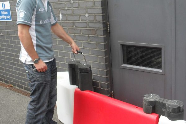 Floodstop flood barrier protecting a doorway